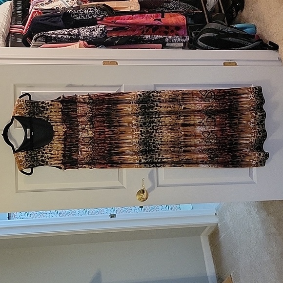 Animal Print Maxi Dress Roz & Ali 16 - Picture 1 of 6